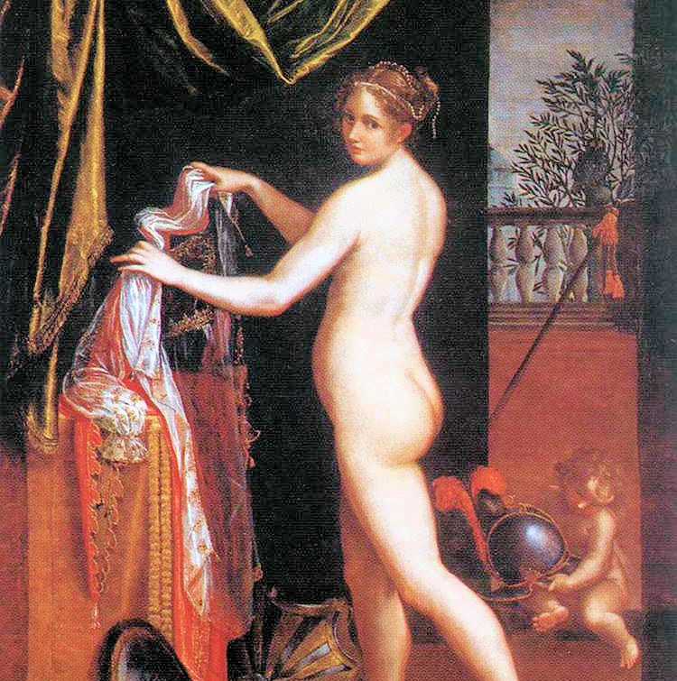Lavinia Fontana. Minerva kleidet sich ein. 1613. Öl / Leinwand. 