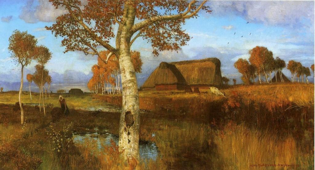 Otto Modersohn. Herbst im Moor. 1895. Öl / Leinwand. 80 x 150cm