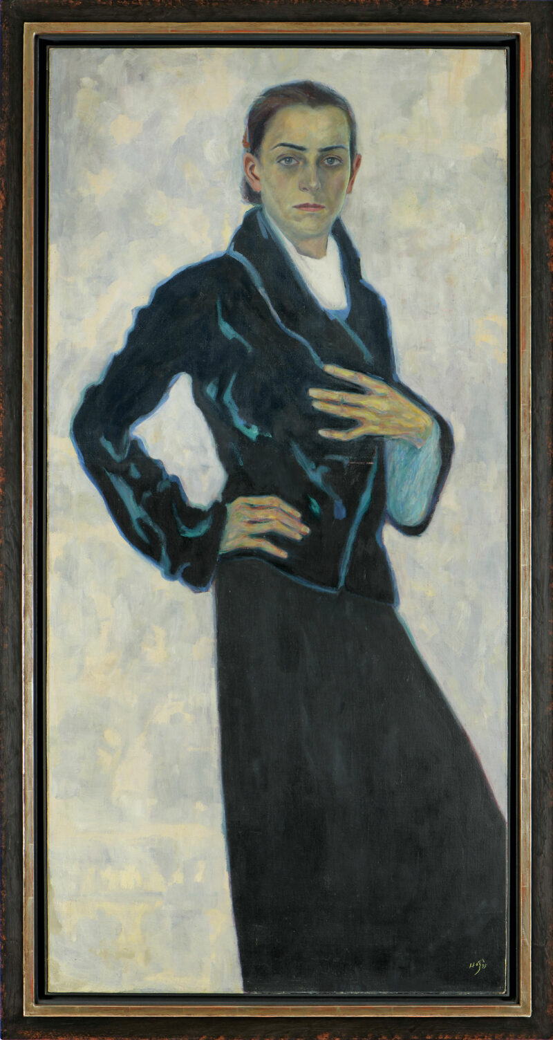 Hans Hotz. Porträt Waltraud Lamers. 1935. Öl / Sperrholzplatte. 136 x 66cm
