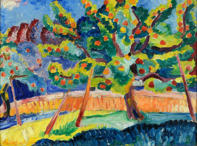 Andreas Jawlensky. Der Apfelbaum. 1956. Öl / Platte. 30 x 40cm