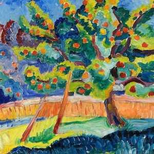 Andreas Jawlensky. Der Apfelbaum. 1956. Öl / Platte. 30 x 40cm
