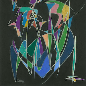 Cesar Domela. Komposition. Kreide/Papier. 97 x 68,5cm
