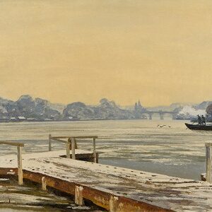 Max Clarenbach. Wintertag. Öl / Leinwand. 80 x 100cm