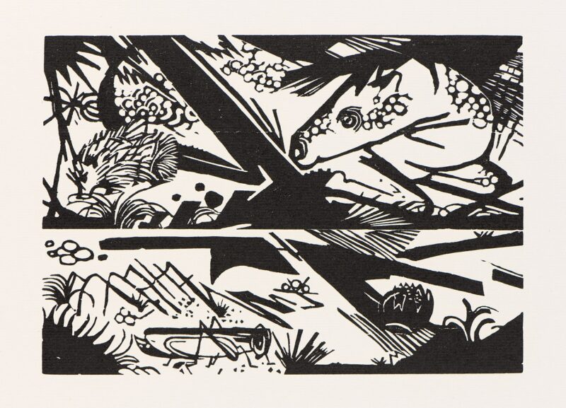 Franz Marc. Holzschnitt.1911/12-14. 52,5 x 41cm