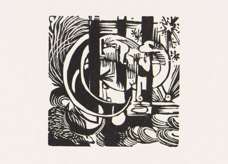 Franz Marc. Holzschnitt.1911/12-14. 52,5 x 41cm