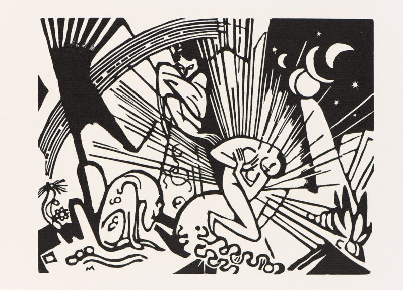 Franz Marc. Holzschnitt.1911/12-14. 52,5 x 41cm