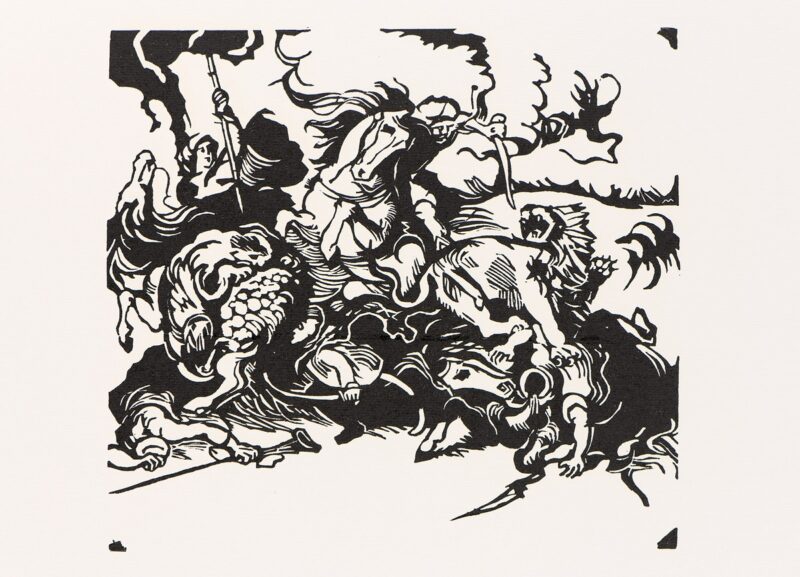 Franz Marc. Holzschnitt.1911/12-14. 52,5 x 41cm