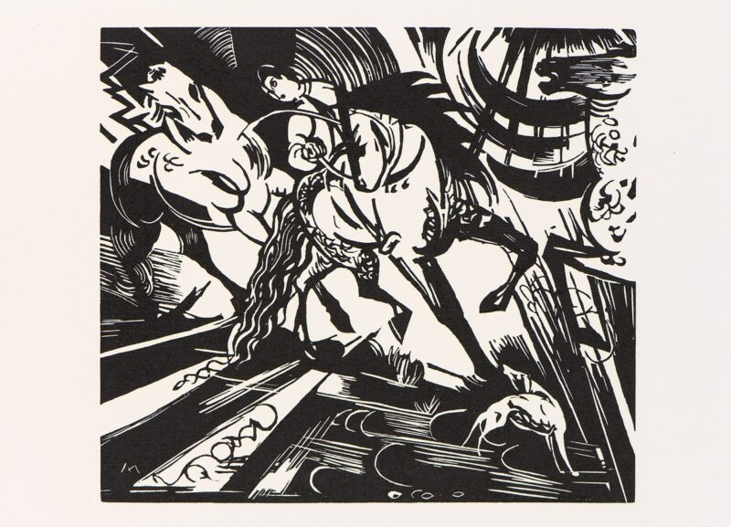Franz Marc. Holzschnitt.1911/12-14. 52,5 x 41cm