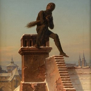 Adolf Karst. Der schwarze Kehr-König. Öl / Leinwand. 33 x 27cm